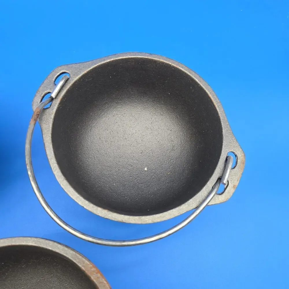 Vintage Lodge Original Cajun Cast Iron Gumbo Bowls Set of 4 w/ Box & Recipe